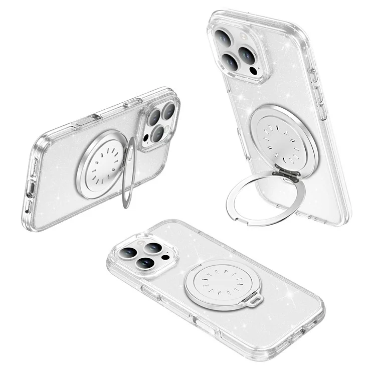 Compatible with MagSafe Aluminum Phone Stand with Aroma Diffuser and Mirror - White
