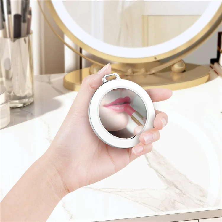 Compatible with MagSafe Aluminum Phone Stand with Aroma Diffuser and Mirror - White