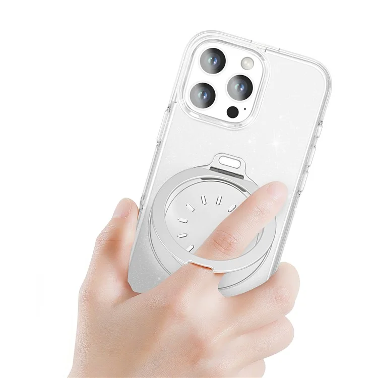 Compatible with MagSafe Aluminum Phone Stand with Aroma Diffuser and Mirror - White