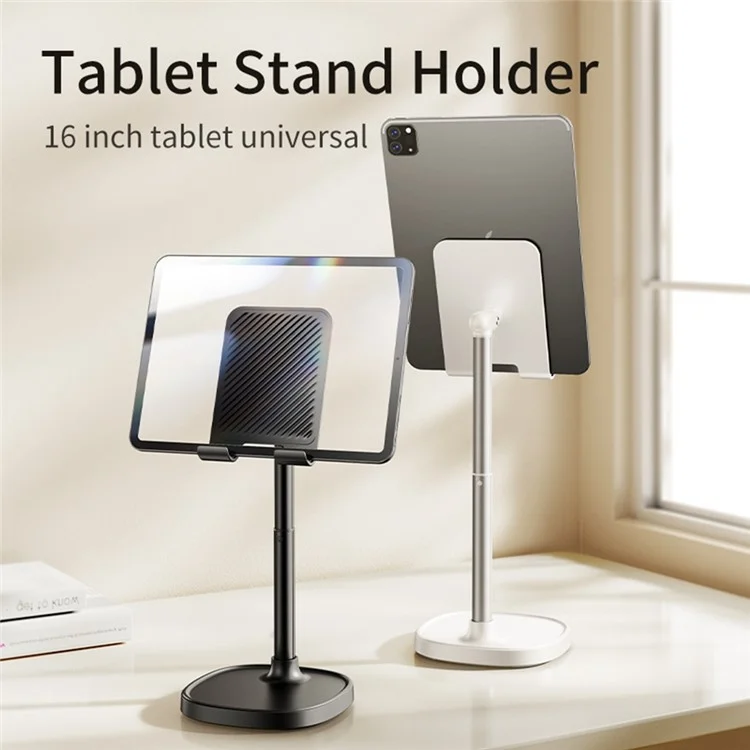 JOPREE X66plus Support de tablette de bureau réglable en hauteur ABS + Support de téléphone en alliage d'aluminium - Noir