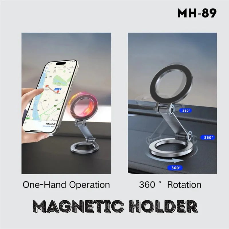 JMARY MH-89 Magnetischer Telefonständer kompatibel mit MagSafe, faltbar, verstellbar