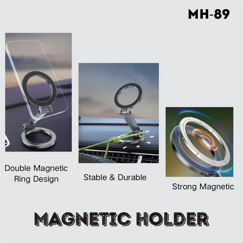 JMARY MH-89 Magnetischer Telefonständer kompatibel mit MagSafe, faltbar, verstellbar