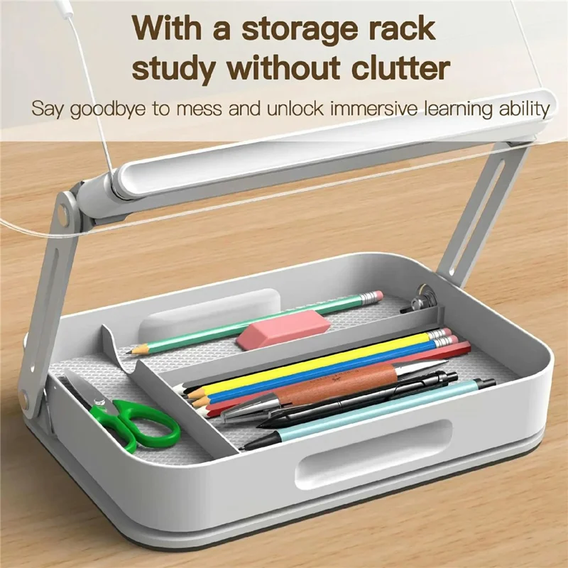 Support R22H réglable et pivotant pour ordinateur portable, tablette et livre avec boîte de rangement intégrée