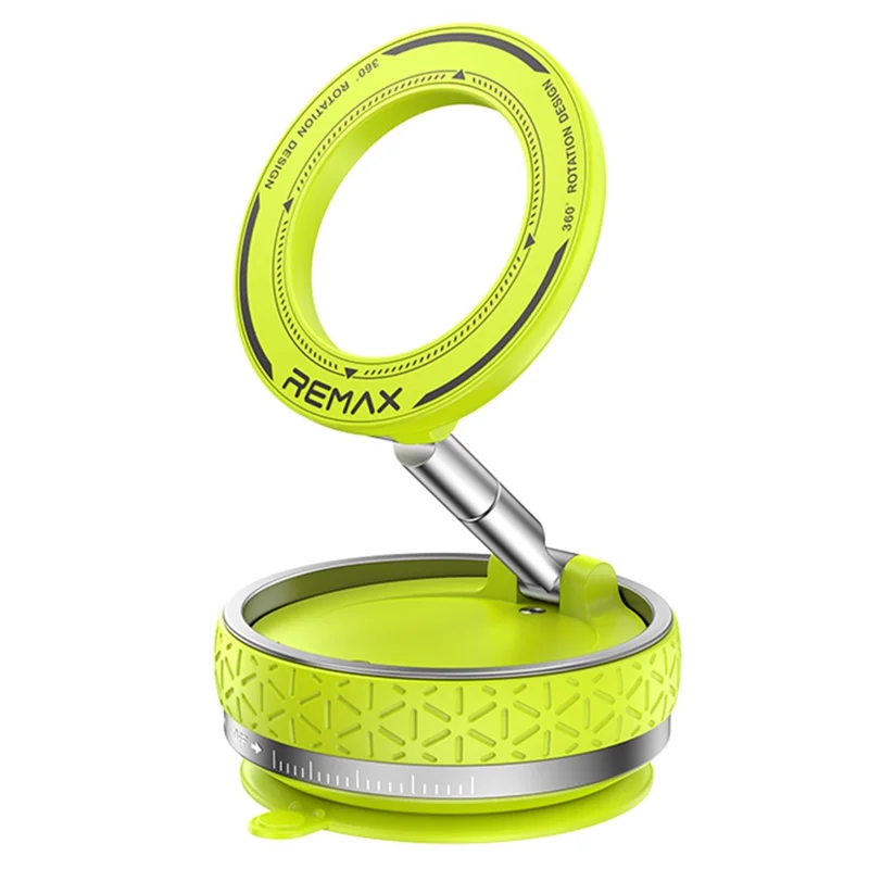 REMAX RM-C51 Multi-Function Vacuum Suction Cup Rotating Magnetic Phone Holder for Car Home Office Travel - Green