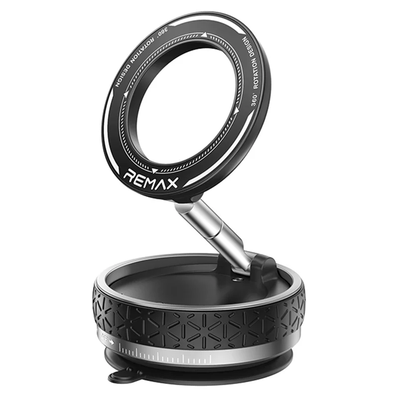 REMAX RM-C51 Multi-Function Vacuum Suction Cup Rotating Magnetic Phone Holder for Car Home Office Travel - Black
