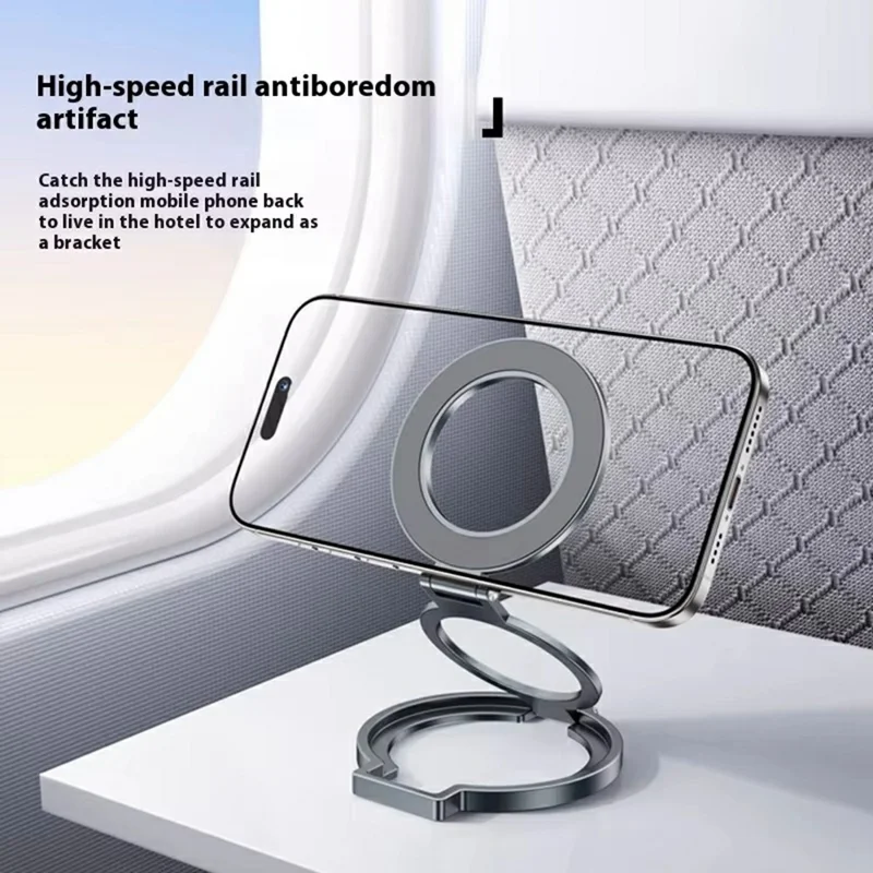 Soporte magnético 2 en 1 para teléfono T15 con anillo y soporte plegable de aleación de aluminio para iPhone / iPad