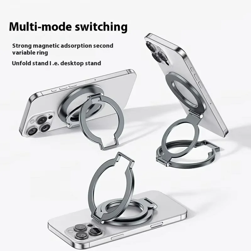 Soporte magnético 2 en 1 para teléfono T15 con anillo y soporte plegable de aleación de aluminio para iPhone / iPad