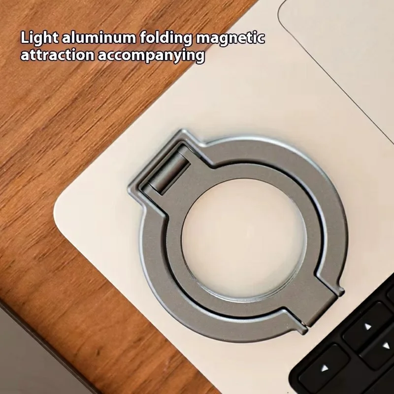 Soporte magnético 2 en 1 para teléfono T15 con anillo y soporte plegable de aleación de aluminio para iPhone / iPad