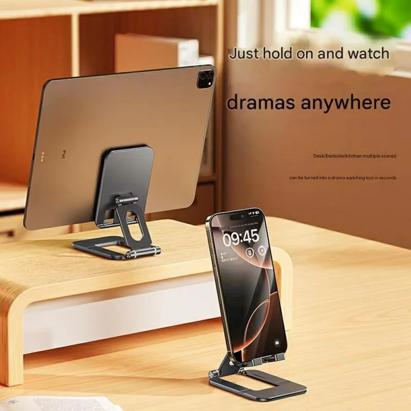 T2 Adjustable Height Aluminum Alloy Desktop Stand for Phone Tablet Holder Foldable Bracket Up to 11 Inch