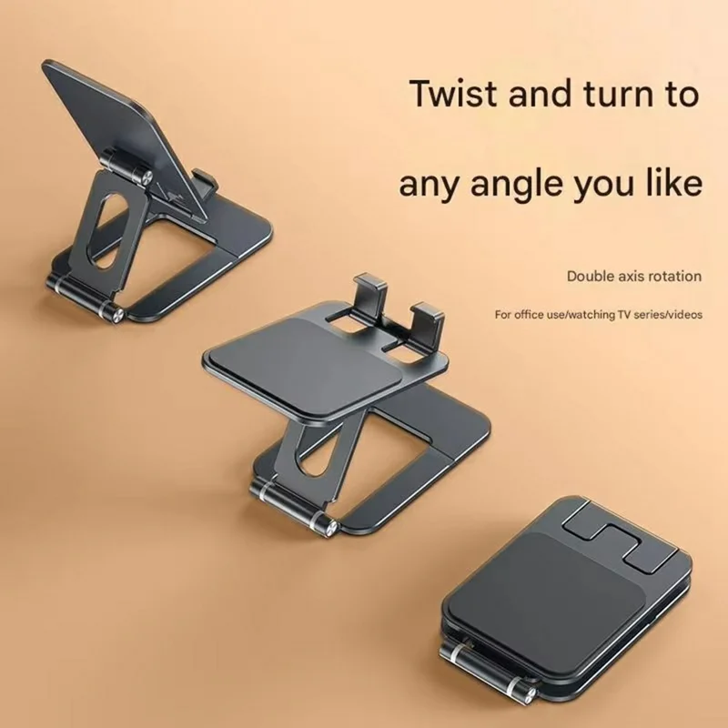 T2 Adjustable Height Aluminum Alloy Desktop Stand for Phone Tablet Holder Foldable Bracket Up to 11 Inch