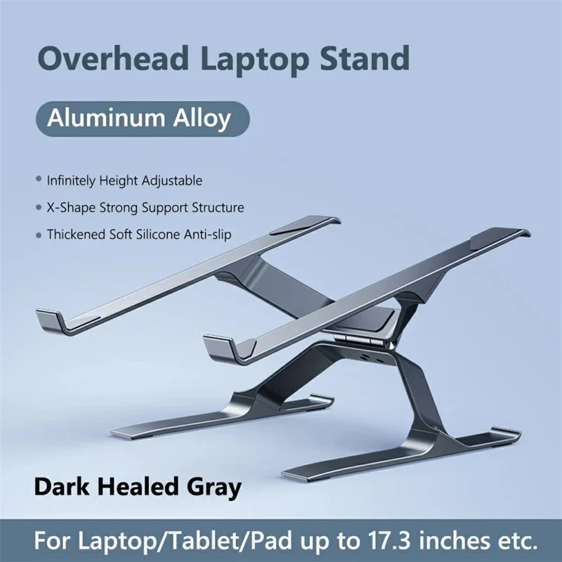 P70 X Shape Aluminum Alloy Stand for Laptop / Tablet Height Adjustable Foldable Cooling Bracket - Silver