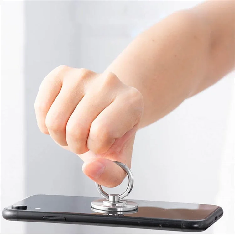 304 Stainless Steel Phone Back Ring Buckle Rotatable Adhesive Cellphone Holder Kickstand