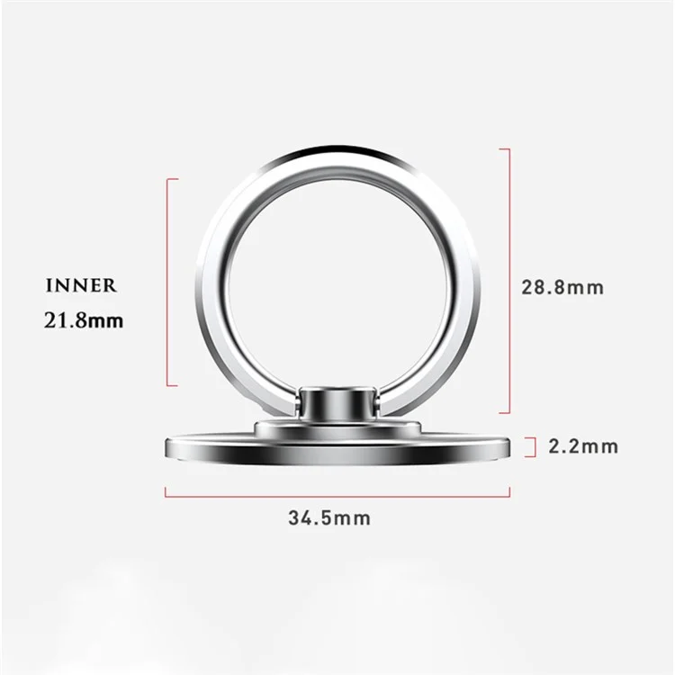 304 Stainless Steel Phone Back Ring Buckle Rotatable Adhesive Cellphone Holder Kickstand