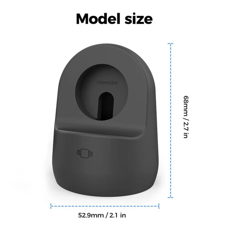 AHASTYLE PT63 Charging Stand for Apple Watch Holder Non Slip Base Silicone Charger Dock - White