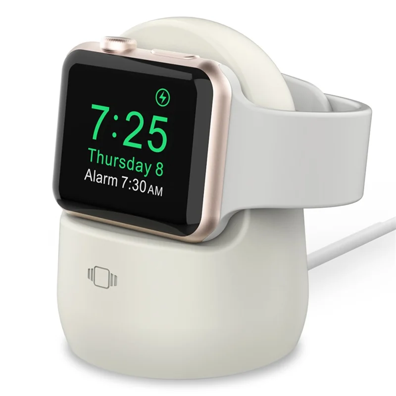 AHASTYLE PT63 Supporto di Ricarica per Apple Watch con Base Antiscivolo in Silicone - Colore Starlight