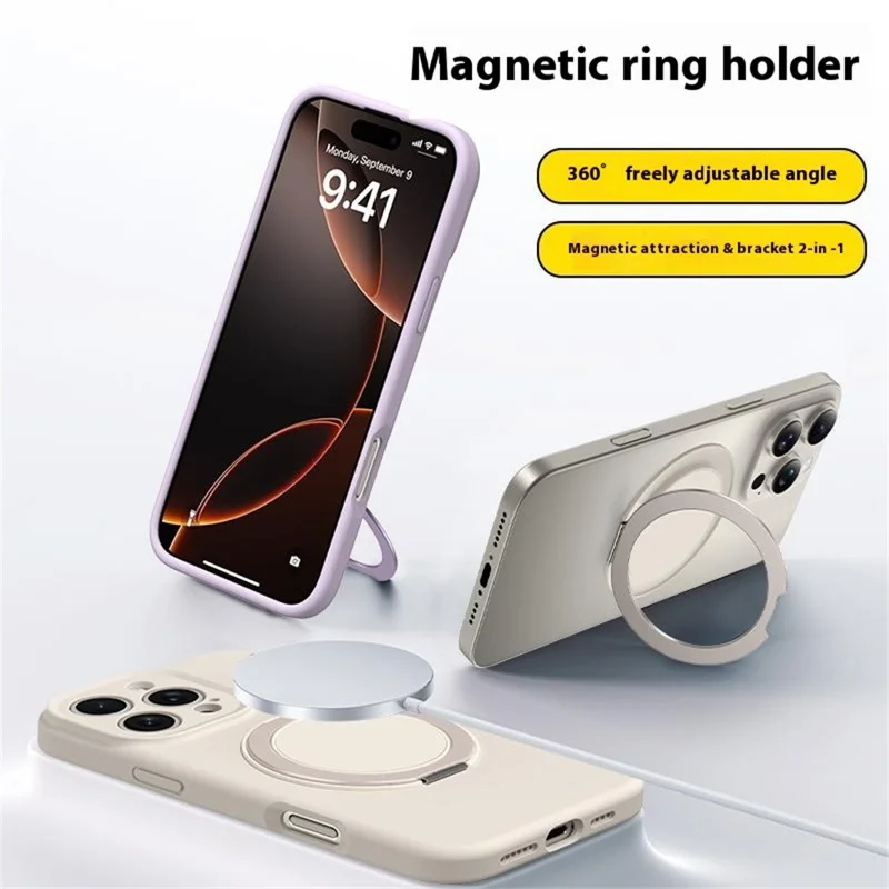 Q3 Magnetic Ring Holder Compatible with MagSafe Adhesive Finger Ring Grip Stand - Black