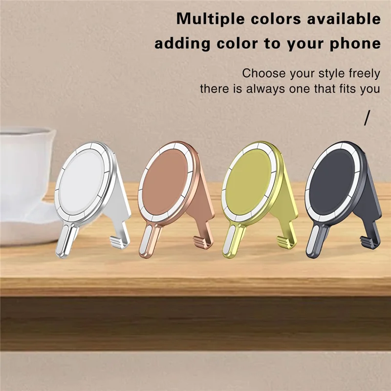 Support de téléphone magnétique universel avec clip de ceinture anti-chute pour bureau / support d'ordinateur - Argent électrolytique