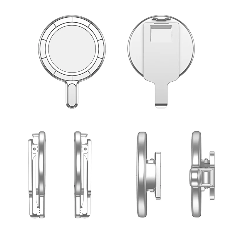 Support de téléphone magnétique universel avec clip de ceinture anti-chute pour bureau / support d'ordinateur - Argent électrolytique