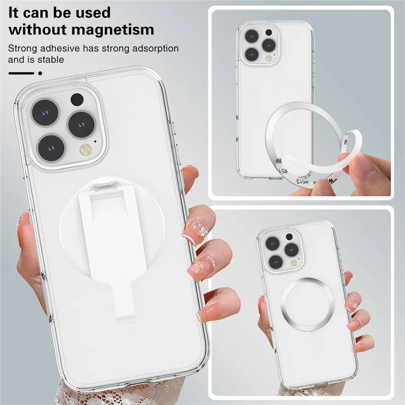 Support de téléphone magnétique universel avec clip de ceinture anti-chute pour bureau / support d'ordinateur - Argent électrolytique