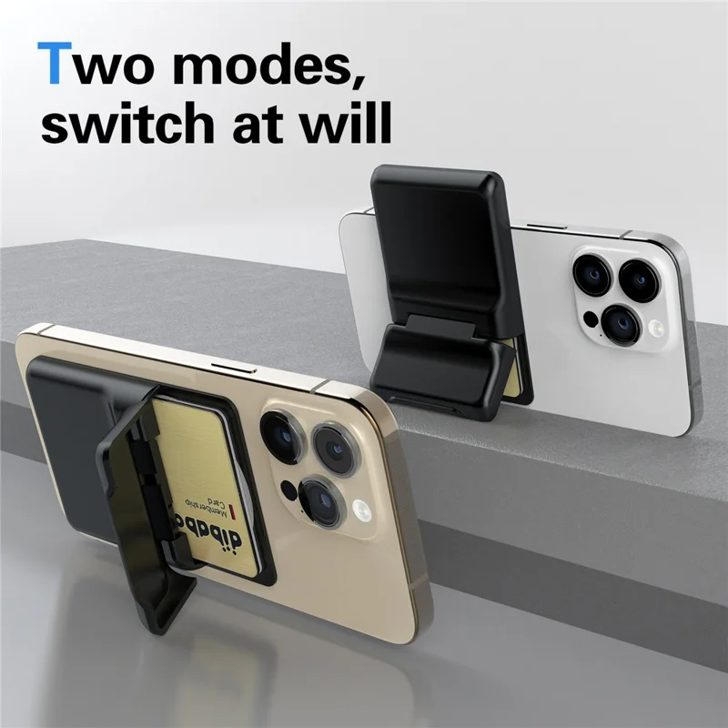 AHASTYLE WG151 Portefeuille magnétique Porte-carte compatible avec la coque en silicone MagSafe Support de téléphone - Bleu bébé