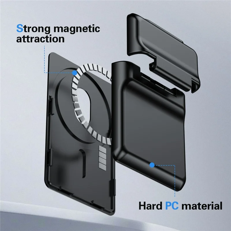 AHASTYLE WG151 Portefeuille magnétique Porte-carte compatible avec la coque en silicone MagSafe Support de téléphone - Bleu bébé