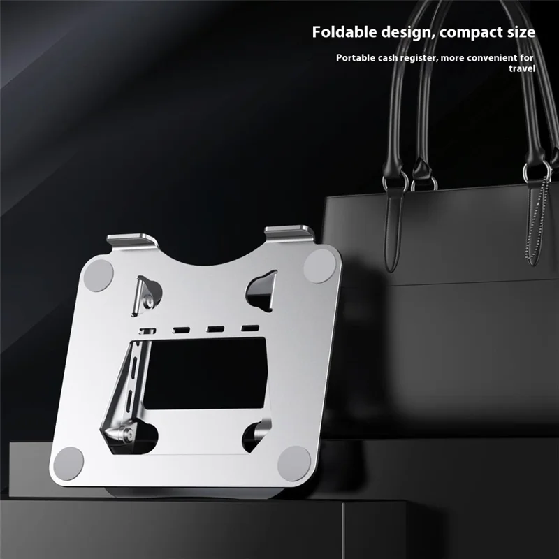 J22 17,3 tommer Laptopstøtte Metal Base Heat Dissipation Justerbare Højde Nano Stål Notebook Folderbar Holder - Sølv