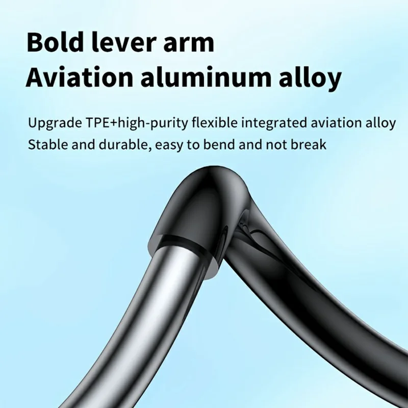 Flexible Adjustable Angle Lazy Phone Tablet Clip-on Desk Tablet Holder - Black