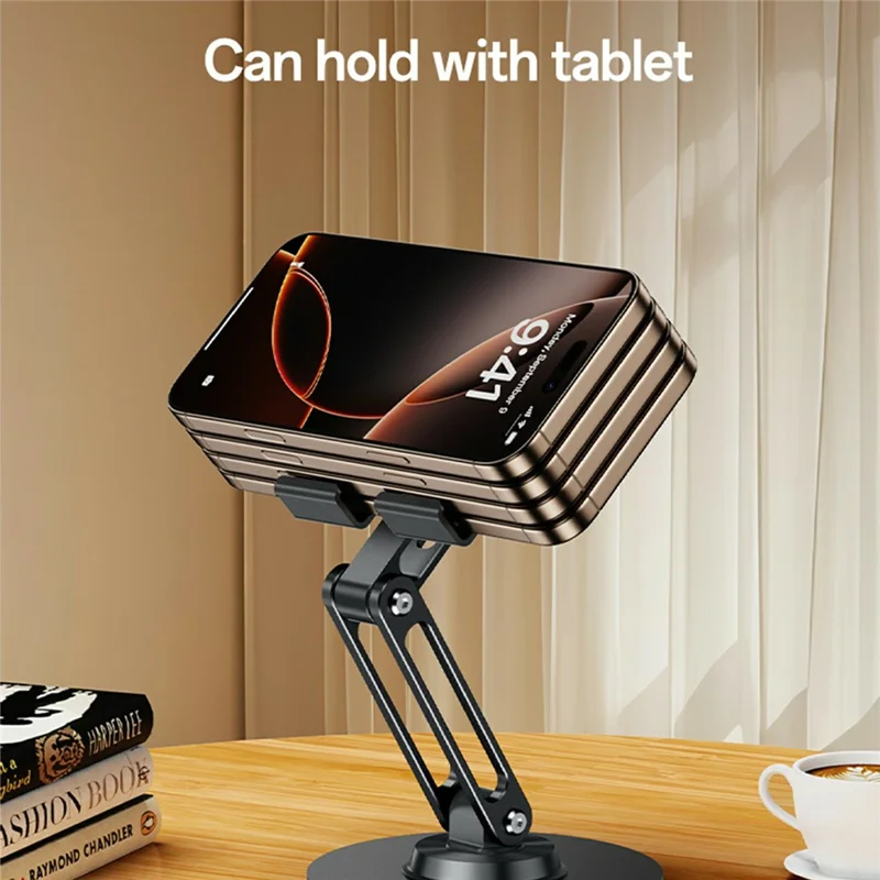 YESIDO C300 Aluminum Alloy 360 Degree Rotating Desktop Stand for Phones Tablets Bracket