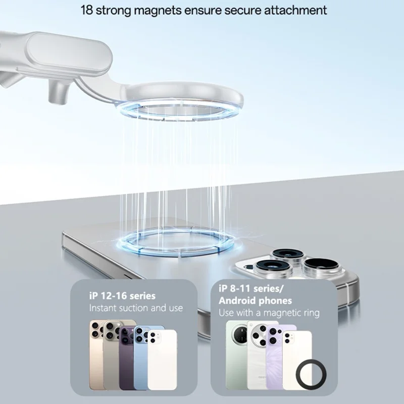 YESIDO C332 Neckband Bracket Anti Shake Foldable Magnetic Stand for Smartphone Action Camera