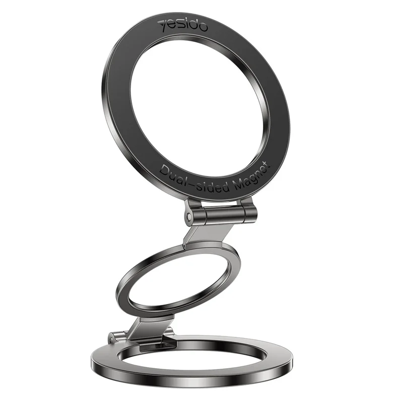 YESIDO C229 Double Sided Magnetic Phone Stand 360 Degree Rotation Foldable Ring Bracket