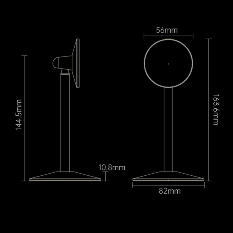 T8R 360 Degree Rotatable Magnetic Cellphone Holder Aluminum Alloy Desktop Mount Lazy Phone Stand