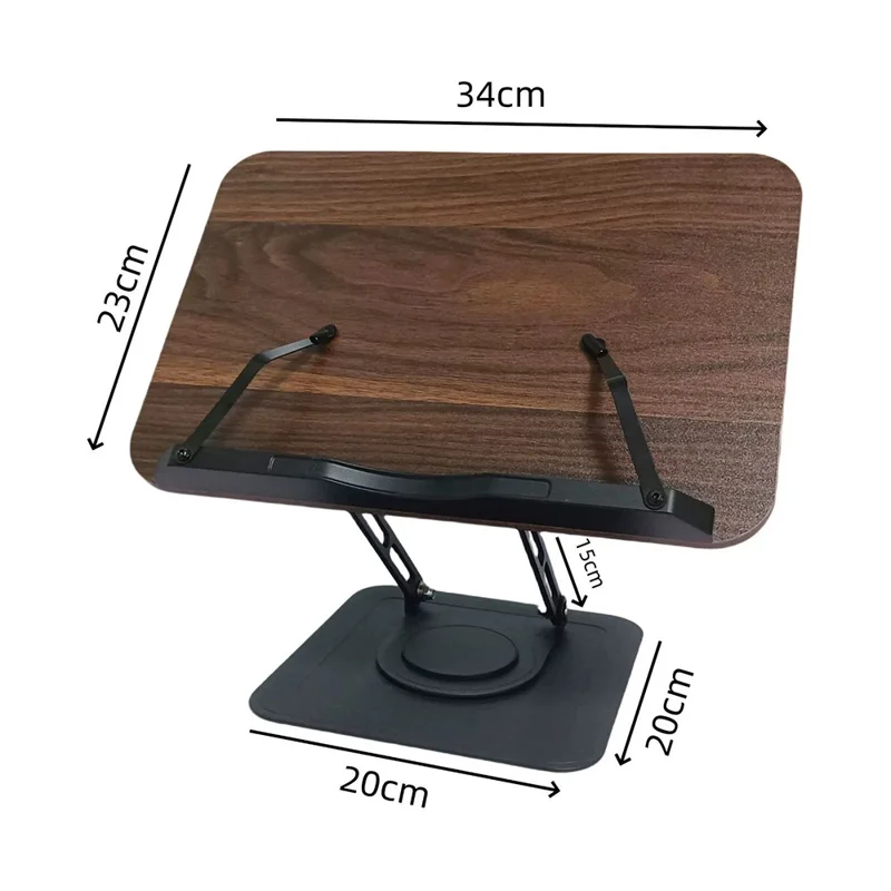 حامل قراءة متعدد الوظائف RS-01 دوار للأطفال، دعم خشبي للوحي والكمبيوتر المحمول، حامل كتب مكتبي