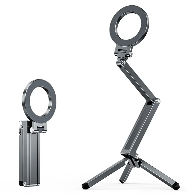 E08 Supporto per telefono da scrivania Titolare pigro magnetico Pieghevole Multifunzione Attacco magnetico forte per live streaming