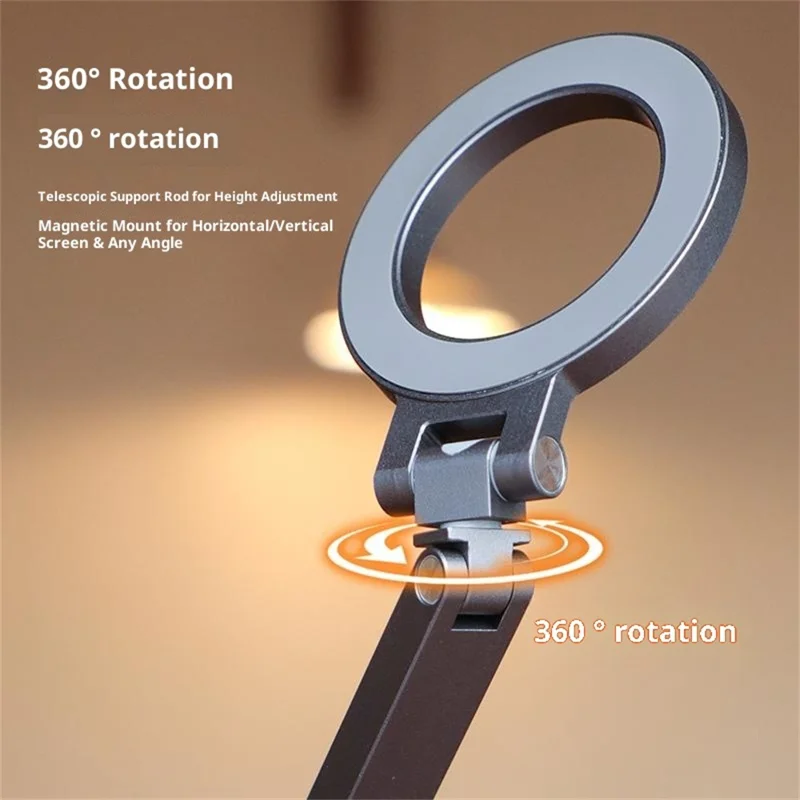 E08 Supporto per telefono da scrivania Titolare pigro magnetico Pieghevole Multifunzione Attacco magnetico forte per live streaming