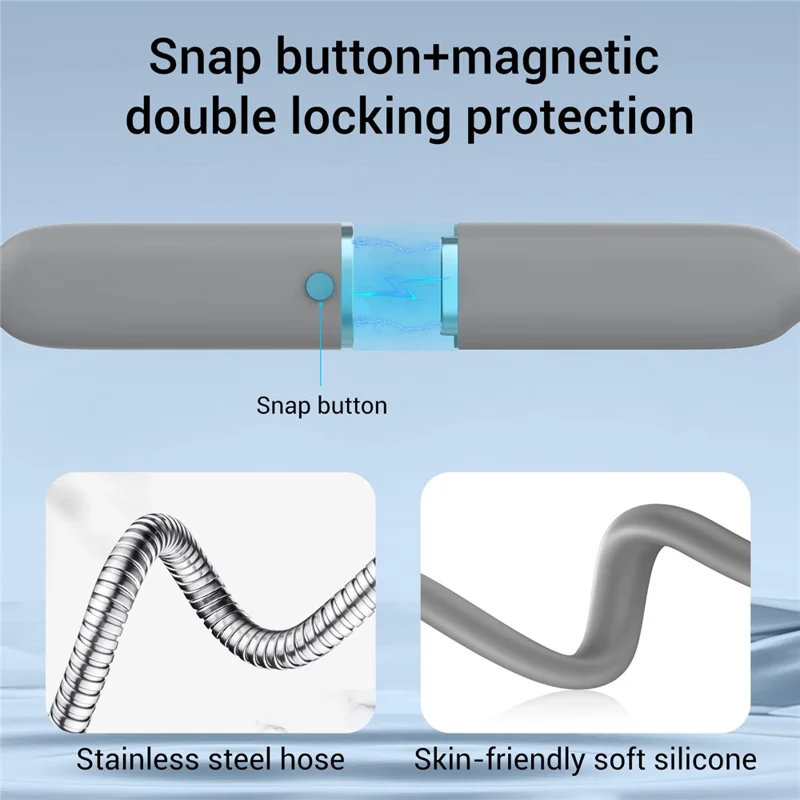 K08-7H Magnetic Neck Phone Holder Adjustable Neck Support Hand Free POV Phone Neck Mount Portable - Grey