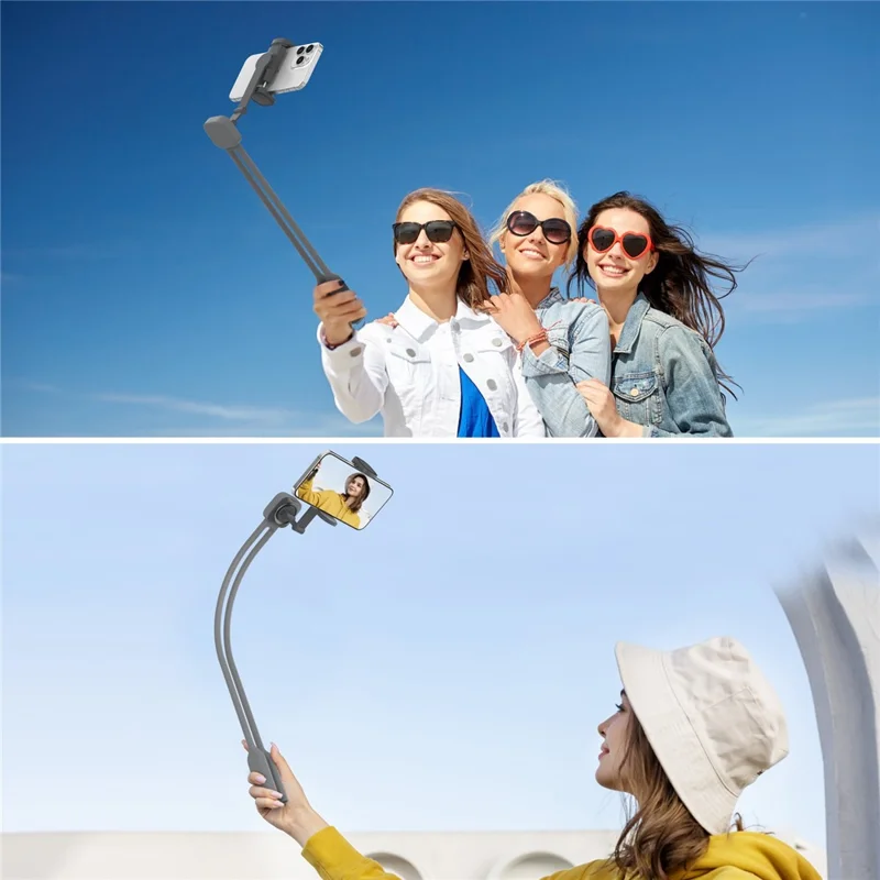 K08-7H Magnetic Neck Phone Holder Adjustable Neck Support Hand Free POV Phone Neck Mount Portable - Grey