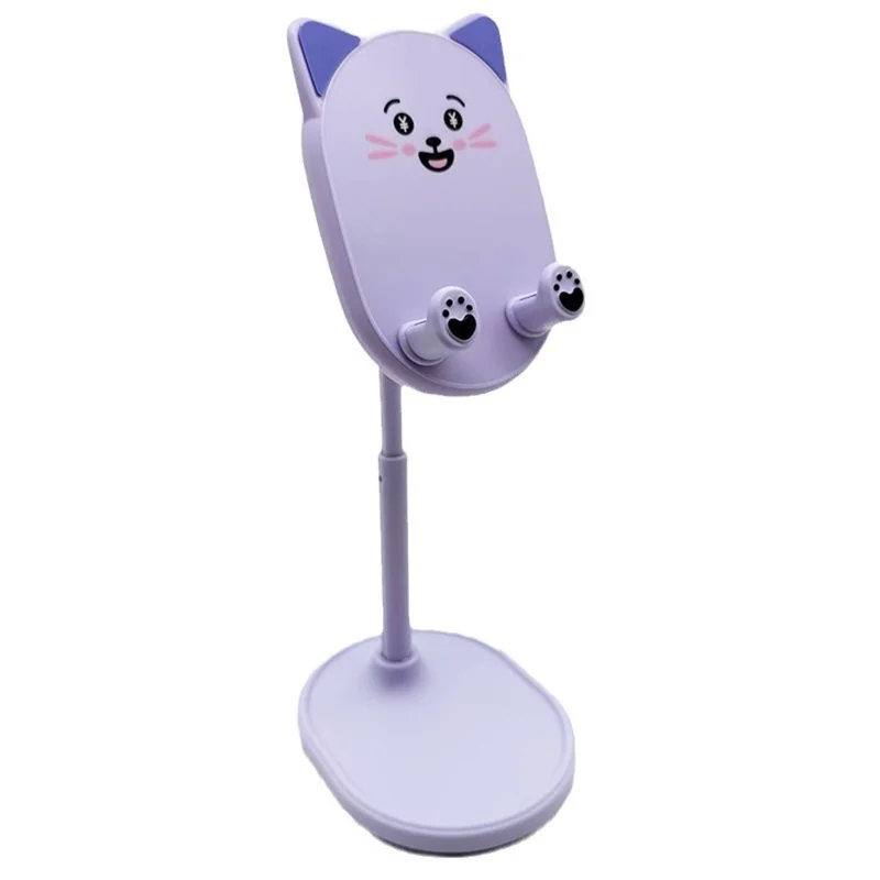 Großeinkauf Desktop-Telefonhalter für 4,7-6,9-Zoll-Geräte Cartoon-Tablet-Ständer Ausziehbare Handy-Halterung - Lila