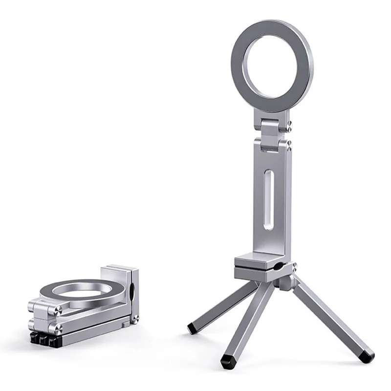 Bulk Purchasing Compatible with MagSafe 360 Degree Rotating Clip-on Desktop Phone Holder Foldable Tripod for Cellphone Under 6.9 Inch