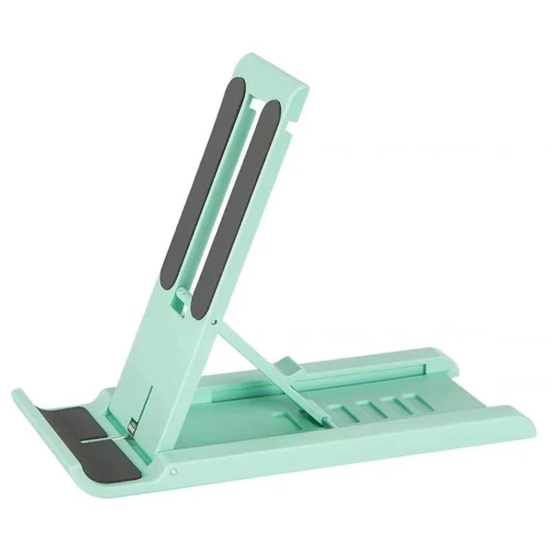 Bulk Purchasing 6 Angles Adjustable Foldable Desktop Stand for Phone / Tablet Under 12 Inch - Green