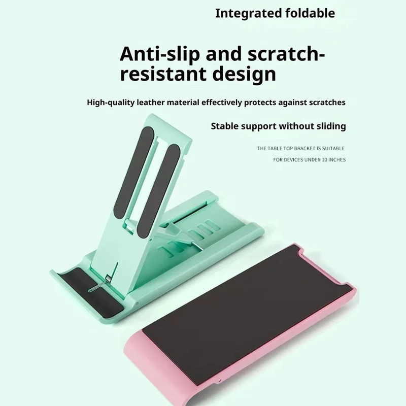 Bulk Purchasing 6 Angles Adjustable Foldable Desktop Stand for Phone / Tablet Under 12 Inch - Green