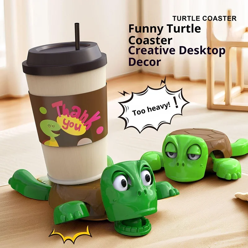 Bulk Purchasing Multifunctional Fun Turtle Coaster Interesting Expression 6.9 inch Phone Holder Stand - Light Green