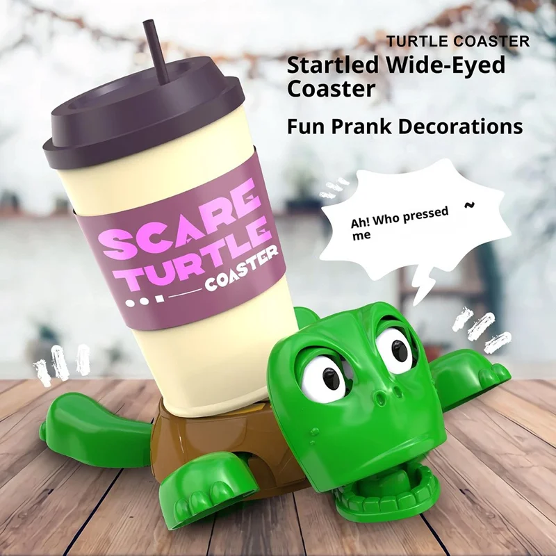 Bulk Purchasing Multifunctional Fun Turtle Coaster Interesting Expression 6.9 inch Phone Holder Stand - Light Green