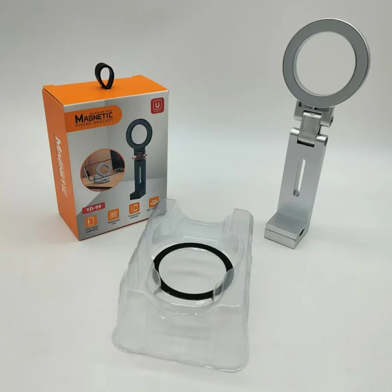 Bulk Purchasing Compatible with MagSafe Clip-on Desktop Holder for Phones Under 6.9 Inch Foldable Bracket - Grey