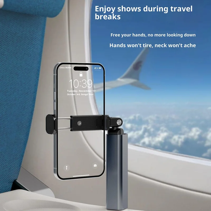 Bulk Purchasing For 4.7-6.9 Inch Phones Foldable Stand Clip-on Portable Rotating Desk Holder - Grey