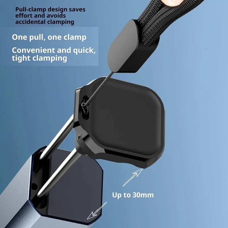 Bulk Purchasing For 4.7-6.9 Inch Phones Foldable Stand Clip-on Portable Rotating Desk Holder - Grey