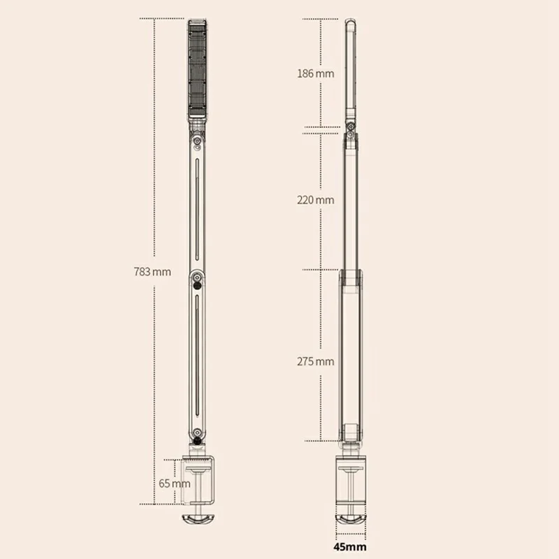 Supporto per tablet pieghevole P86 in lega di alluminio, braccio di sospensione rotante a 360 gradi, supporto per tablet per letto/scrivania