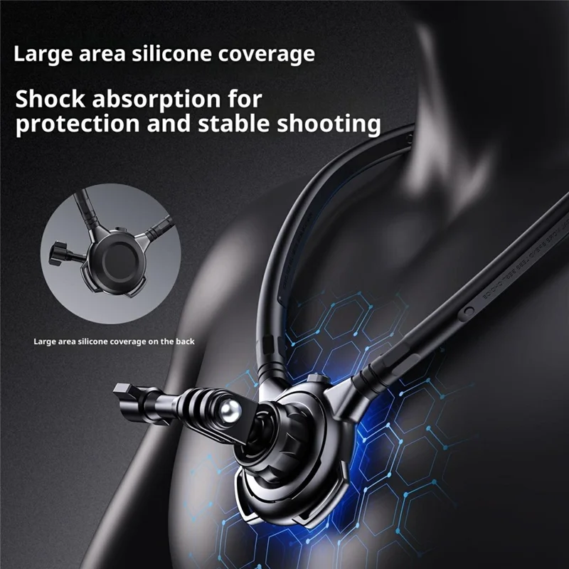 G01 POV-klampe til kamera til DJI Osmo Action 5 Pro / 4 / GoPro Hero 13 / 12 / Insta360 Ace Pro, roterbar halsholder og beslag