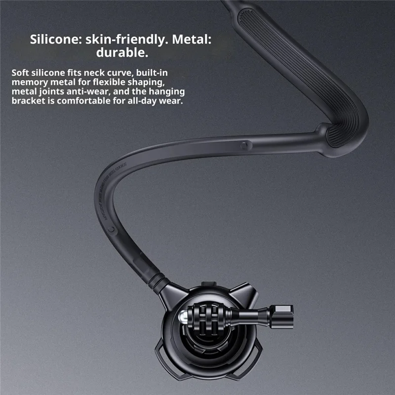 G01 POV-klampe til kamera til DJI Osmo Action 5 Pro / 4 / GoPro Hero 13 / 12 / Insta360 Ace Pro, roterbar halsholder og beslag