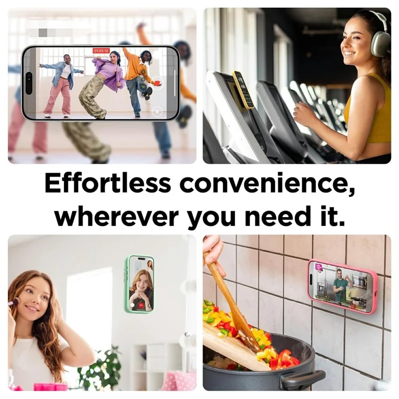 Supporto Magnetico per Telefono in Silicone con Ventosa Rimovibile - Nero