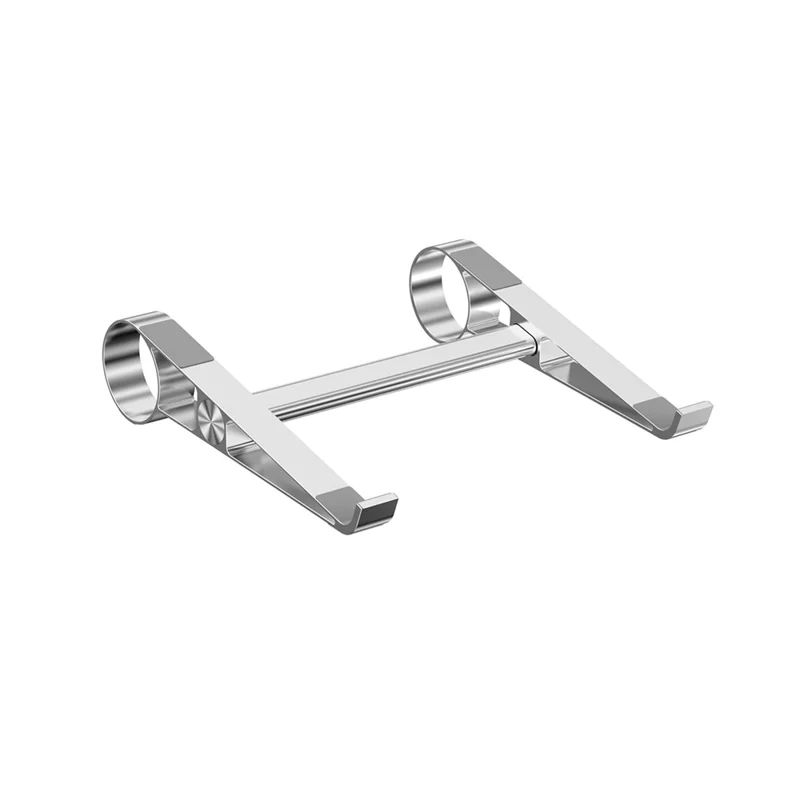 0022 Support Portable en Aluminium pour Ordinateur Portable, Repose Bureau Réglable, Tapis de Refroidissement Pliable, Design Ergonomique pour Maison / Bureau - Argent